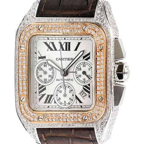 cartier santos measurements|cartier santos 100 diamond bezel.